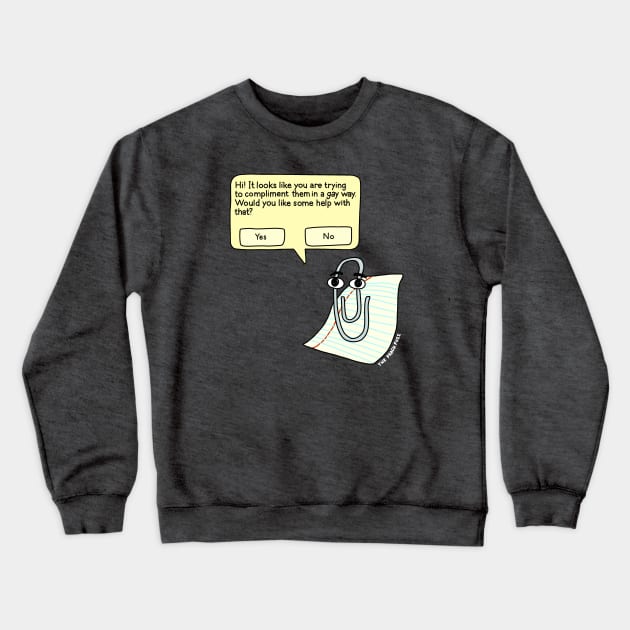 Gay Clippy - The Peach Fuzz Crewneck Sweatshirt by ThePeachFuzz